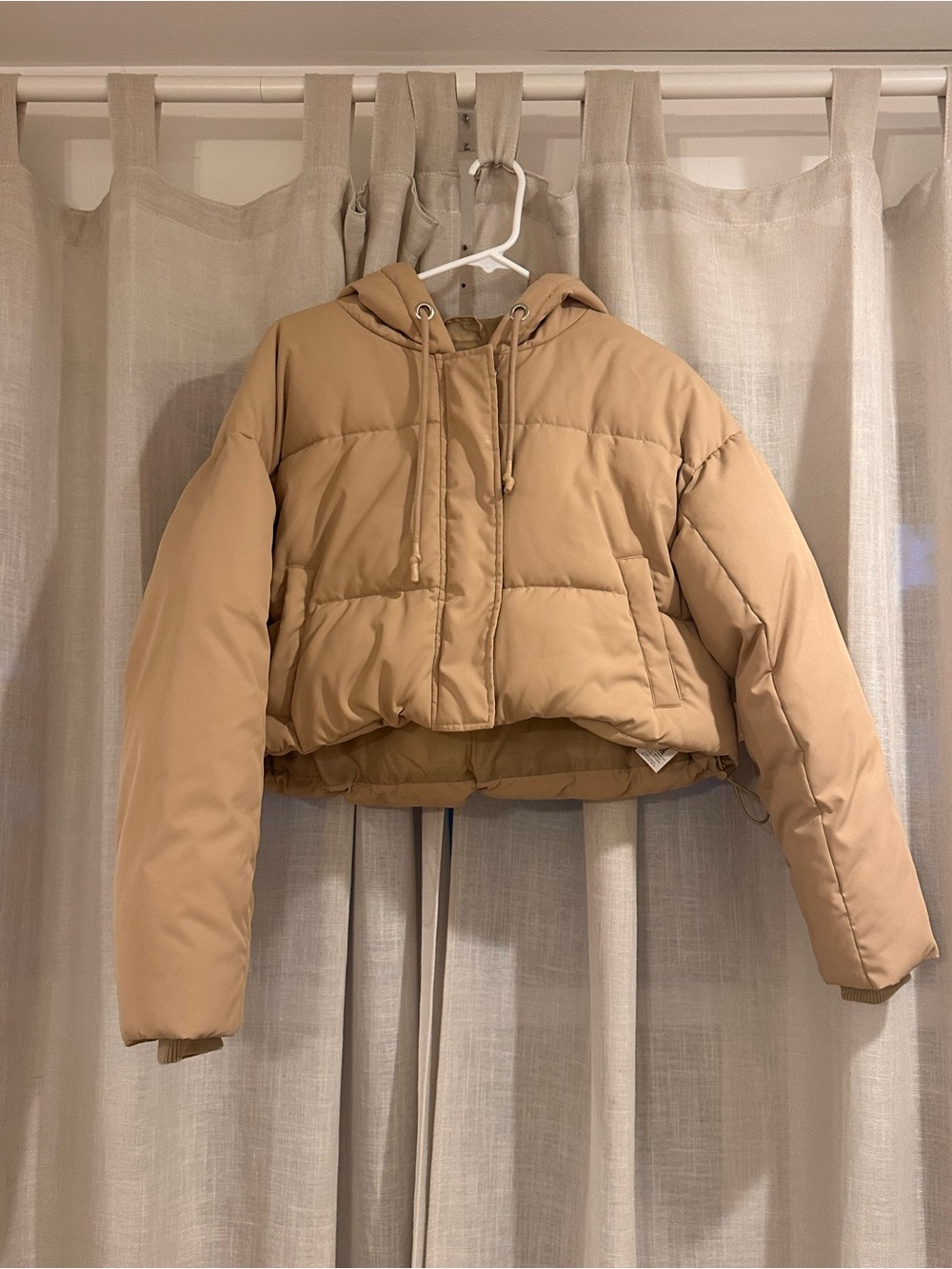 Missguided Petite Puffer Jacket in Camel